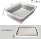 2 Pack Collapsible Small Cat Litter Box, Open Kitten Litter Potty Pan Low Entry - Image 2