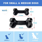 NOOVIA Durable Dog Chew Toy Rubber Bone 100% Natural Bite-Resistant Interactive - Image 3