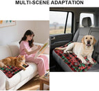 Red Black Plaid Kennel Pad Water Resistant Dog Bed Beds - Image 5