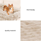 FUNNY FUZZY Pet Fluffy Fuzzy Couch Cover, Calming Washable Dog Bed Sofa - Image 2
