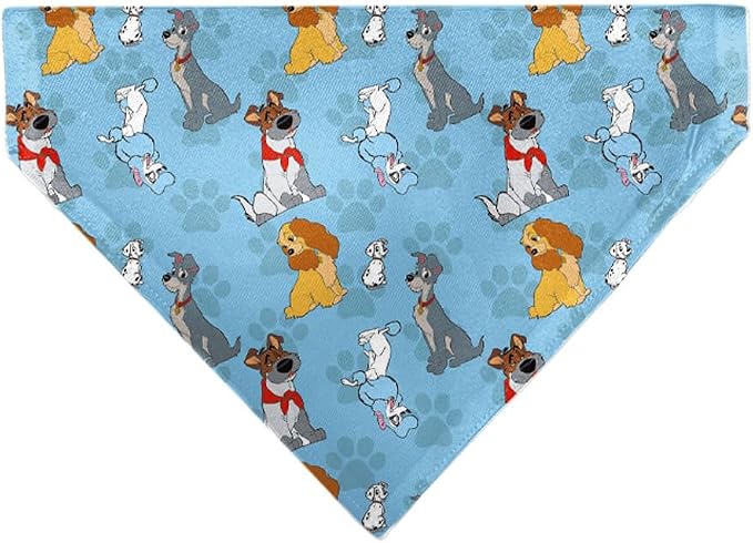 Disney Pet Bandana Disney Dogs Group Collage Paws Blues Slip On Collar Bandana by Buckle-Down