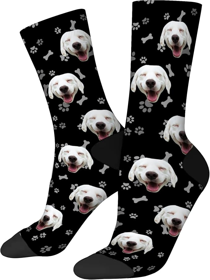 D-Story Custom Face Socks, Personalized Photo Picture on Socks, Unisex Athletic by Enjoy-yjl