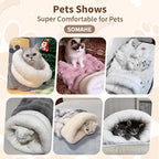 Self-Warming Cat Sleeping Bag, Enclosed Hooded Snuggle Sack - Image 9