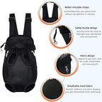 Pet Dog Carrier Backpack, Portable Breathable Mesh Chest Carrier, Polyester - Image 4