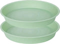 2 Pack of 14 inch Plant Saucers Bird Bath Bow Round, Plastic Plant Saucer Tray by Bleuhome