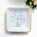 Personalized Ring Dish Engagement Gift, Engaged Ring Holder, Custom Wedding - Image 2
