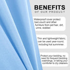 DUJUIKE Waterproof Bed Cover for Dog and Cats, Pet Hair Resistant Bed Sheet - Image 7
