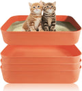Small Litter Box, Plastic Kitten Litter Box, 13.9 x 9.8 x 3 Inch Open Litter Box by GCVOPTON