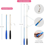 12PCS Interactive Kitten Toys, Retractable Indoor Cat Wand Toys - Image 2