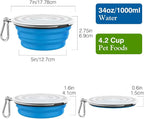 Pawaboo Collapsible Dog Bowls 2 Pack, Silicone Feeding Watering Bowls - Image 4