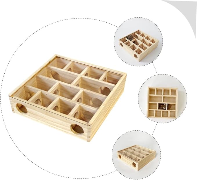 POPETPOP Wooden Hamster Maze Interactive Household - Image 3