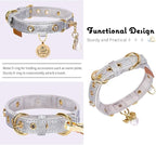 PetsHome Cat Collar, Dog Collar, PU Leather Adjustable Pet Collar - Image 3