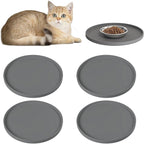 4 PCS Thickened Pet Silicone Food Mat, Nonslip Waterproof Cat Dog Feeding Bowl by Arespark
