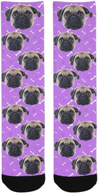 Custom Face Socks, Personalized Dog Lover Pet Photo Picture on Socks Unisex - Image 3