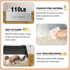 Vivifying Stainless Steel Litter Box, XL Side Entry Extra Large Litter Box - Image 4