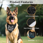 Will Sit for Snacks Black Dog Bandana, Puppy Scarf Accessory Photo Prop for - Image 3