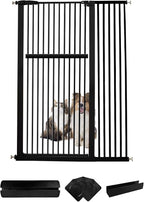 Lumizone Extra Tall Pet Gate 55.12" High Pressure Mounted 42.52"-46.64" Extra by Lumizone