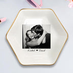 Custom Photo Ring Dish, Personalized Couple Portrait Picture Trinket Tray - Image 4