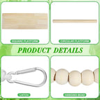 3PCS Chicken Swing, Natural Wood Chicken Toys - Image 4