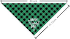 AUII JO DESIGN Dog Bandana, Plaid Geometric Pattern, Comfortable & Breathable - Image 2