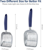 WePet Cat Litter Scoop, Aluminum Alloy Sifter, Kitty Metal Scooper, Deep Shovel - Image 3