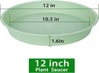 6 Pack of 12 inch Plant Saucer, Heavy Duty Plastic Plant Saucer 12" Round - Image 2
