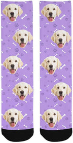 MyPupSocks Custom Personalized Photo Pet Face Socks, Cat and Dog Tracks Paws - Image 4
