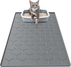 Cat Litter Box Mat, Large 34" X 22" Cat Litter Mat, Waterproof Silicone Pad by Garoopion