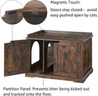 unipaws Cat Litter Box Enclosure Furniture, Dog Proof Hidden Litter Box Cover - Image 4