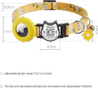 Breakaway Cat Collar with QR Code ID & AirTag Holder, Adjustable Cotton Kitten - Image 8