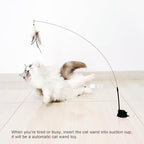 TTcat Cat Wand Toys with Suction Cup, Interactive Bird Simulation Cat Toy Set - Image 6