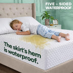 OhGeni 100% Waterproof Mattress Protector, King Size Mattress Soft Pad - Image 2