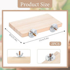 2PCS Bird Perch Platform Flat, 5.9 × 3.14 Inches Bird Cage Platform Birds Perch - Image 2