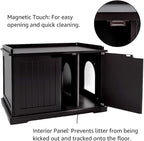 unipaws Cat Litter Box Enclosure Furniture, Cat Washroom, Hidden Litter Box - Image 3