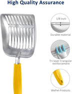 WePet Cat Litter Scoop, Aluminum Alloy Sifter, Kitty Metal Scooper, Deep Shovel - Image 4