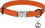 Leather Cat Collar with Buckle and Removable Bell - Image 7