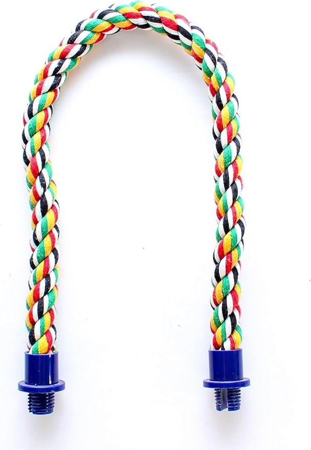 PENN-PLAX Bird Life Multicolored and Flexible Rope Perch – Create Fun, Colorful by Penn-Plax