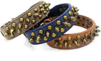 Spiked Dog Collar Soft Pu Leather Mushrooms Rivet Spike Studded Puppy - Image 4