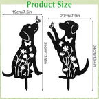 Metal Dog Garden Decor for Outside 2 Pack, Pet Yard Art, Weather Resistant - Image 2