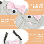 Tuxedo Dog Collar for Wedding Engagement and Birthday, Adjustable Formal Dog - Image 3