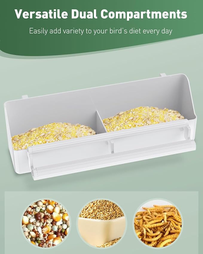 Pawfly 1 Pack Bird Feeder for Cage Hanging Plastic Feeder - Image 3
