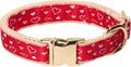 Woven Dog Collar with Metal Buckle Adjustable Jacquard Retro Dog Collars by YUDOTE