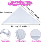 24 Pieces Sublimation Pet Bandanas White Heat Transfer Triangle Dog Scarf Blank - Image 2