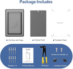 Dog Door for Exterior Door, Antirust & Heavy Duty Doggie Door, Aluminum Doggy - Image 6
