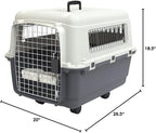 SportPet Designs Plastic Kennels Rolling Plastic Wire Door Travel Dog Crate - Image 11