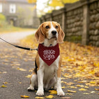 Big Sister Bandana for Dogs, Dog Pregnancy Announcement, Dark Red Dog Bandana - Image 5