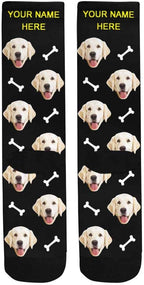 MyPupSocks Custom Personalized Photo Pet Face Socks, Cat and Dog Tracks Paws - Image 5