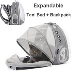 Back Expandable Cat Backpack Carrier, Fit up to 12 lbs, Space Capsule Bubble - Image 3