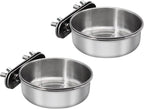 2 Pcs Small Bird Feeding Dish Cups, Parrot Food Bowl Cage by DVHEY