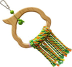 Bird Swing for Parrots – Extra Strong Natural Wood and Rope Hanging Toy for - Image 6